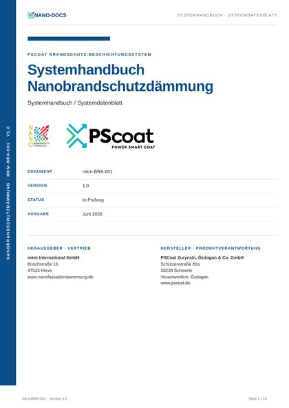 Vorschau: Systemhandbuch Nanobrandschutzdämmung