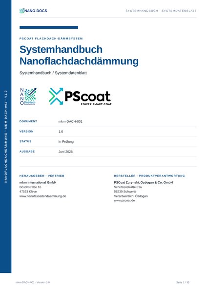 Vorschau: Systemhandbuch Nanoflachdachdämmung