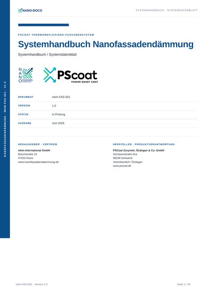 Vorschau: Systemhandbuch Nanofassadendämmung