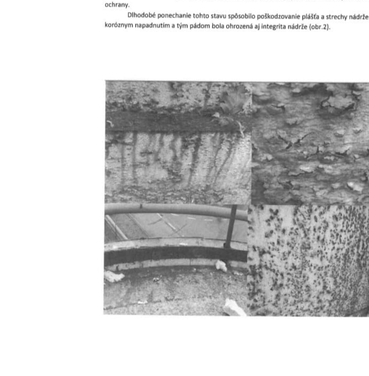 Korrodierte Mineralwolldämmung und Tankwand vor Entfernung der alten Isolierung, mehrere Nahaufnahmen