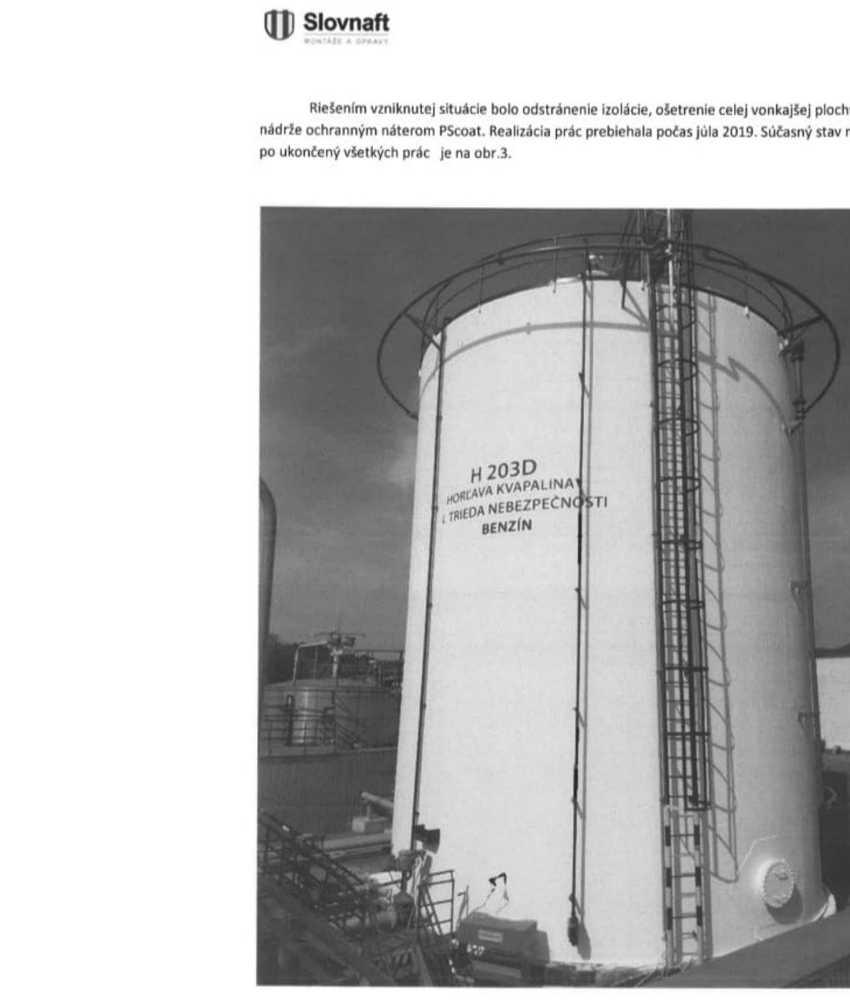 Benzin-Lagertank H203D nach vollständiger Beschichtung mit PScoat