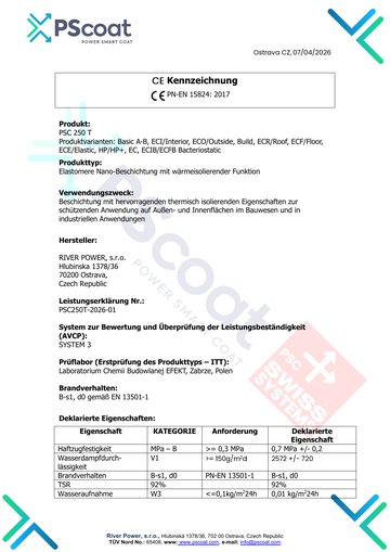 Vorschau: CE-Kennzeichnung PSC 250 T (PN-EN 15824:2017)