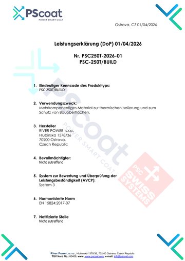 Vorschau: Leistungserklärung (DoP) PSC-250T/BUILD
