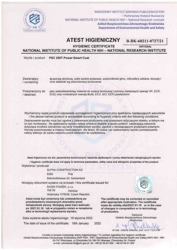 Vorschau: Hygiene-Zertifikat PScoat